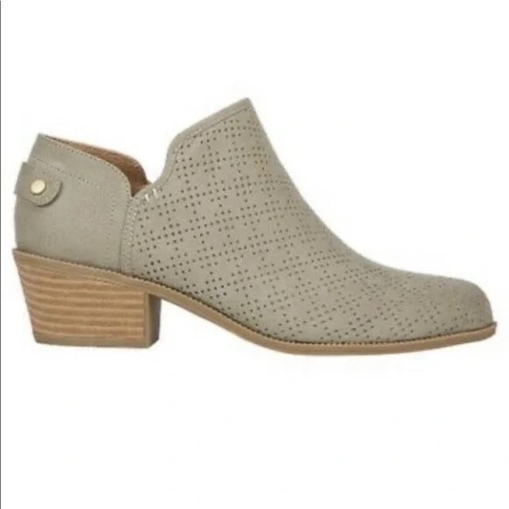 Dr. Scholl’s Olive Gray Perforated ‘Bandit’ Ankle Boot